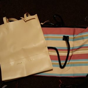 Ivanka Trump purse with a striped tote